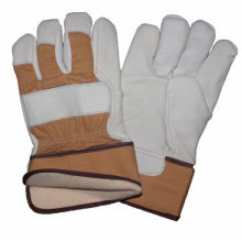 Cow Grain Safety Work Glove, CE Leather Winter Glove